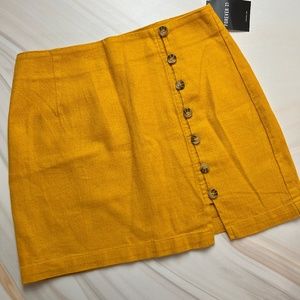 New Forever 21 Yellow Skirt